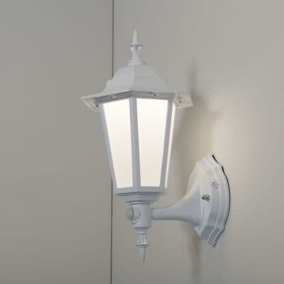 KSR Lighting KSR1154WHT Manta 7W 4000K LED PIR Polycarbonate Upward Lantern White