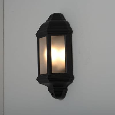 KSR Lighting KSR1158BLK Manta E27 Half Lantern Black