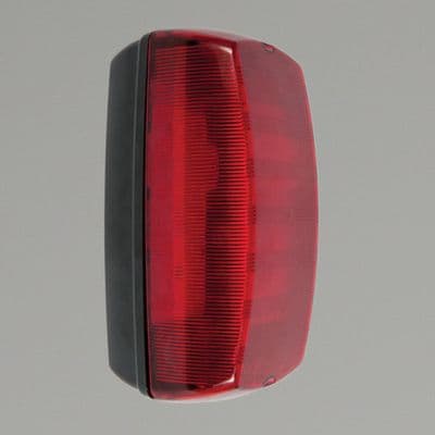 KSR Lighting KSR1170RED Monda 10W 4000K LED Bulkhead Black With Red Diffuser
