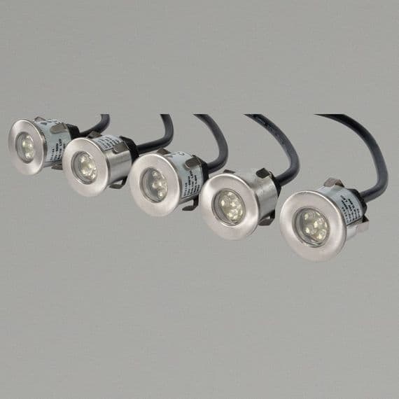 KSR Lighting KSR1293WHT Cabello Cool White LED Wall/Ground Round Recessed
