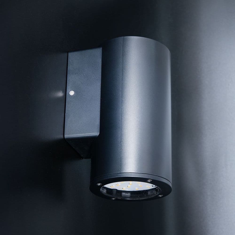 KSR Lighting KSR1530 Paola 1x8W 3CCT LED Round IP54 Single Wall Light Black