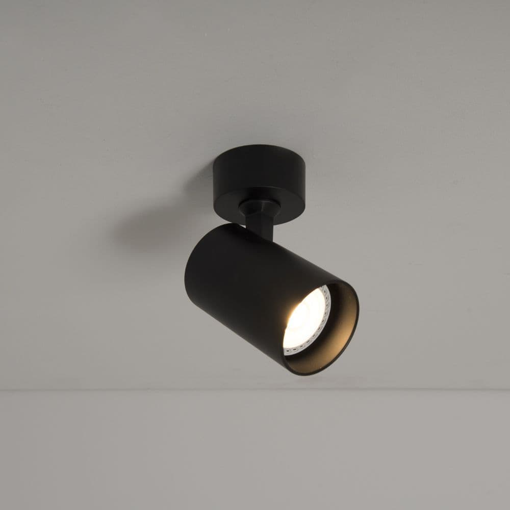 KSR Lighting KSR6260BLK Sofia GU10 Single Spotlight Black