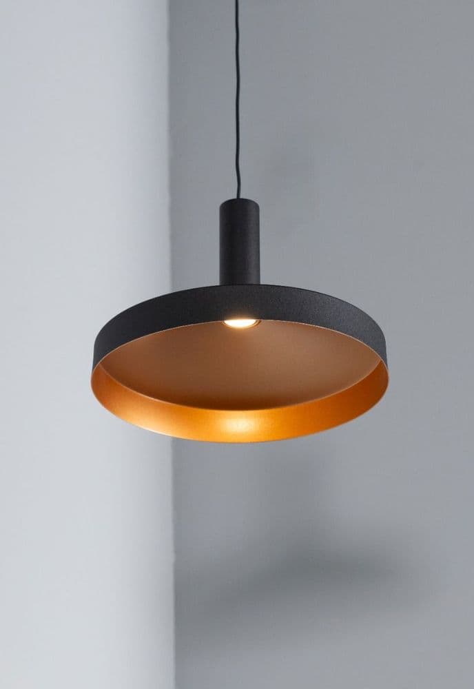 KSR Lighting KSR7342 Ceva 240 Shade Black/Gold