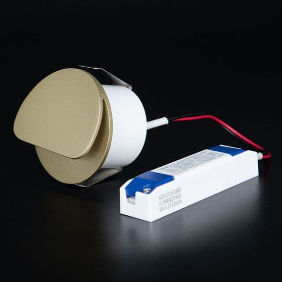KSR Lighting KSR7378 Cortina 1 2W 3000K LED Wall Round Recessed Light ...