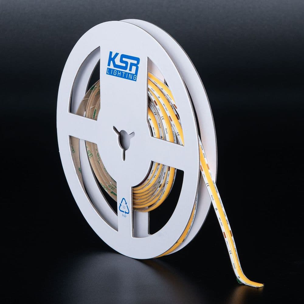KSR Lighting KSR95127 Navara 8W 6000K IP20 COB LED 3m Strip With 1m Lead