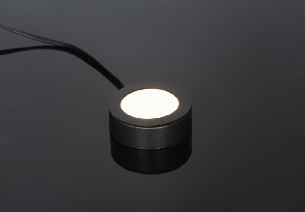 KSR Lighting KSRCL205BLK Morini Recessed/Surface 3CCT LED Round Cabinet ...