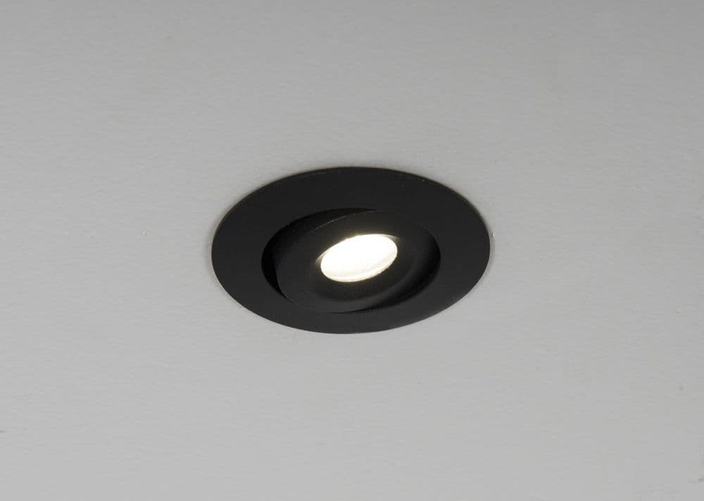 KSR Lighting KSRDL469 Mimas Mini LED 3W 4000K Tilt Downlight IP65 Black