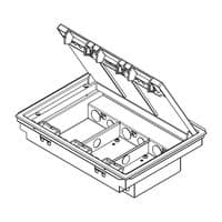 Legrand CB3 Compartment Contractor Floor Box 85mm with ABS Lid and Trim
