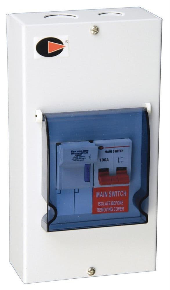 Sub Fuse Lewden FS638010 Garage Metal Clad Consumer Unit Sub main Switch Fuse ...