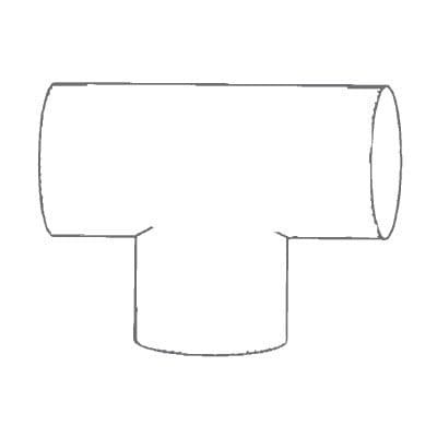 Manrose 44920 'T' Tee Piece Connector in PVC 100mm (4