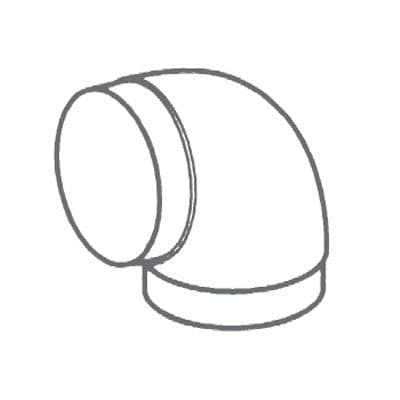 Manrose 55900 90 Bend for Round Pipes PVC 125mm (5