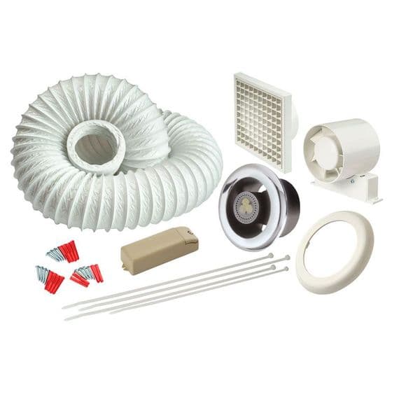 Manrose LEDSLKTC LED Showerlite Bathroom Extractor Fan and Shower Light 100mm