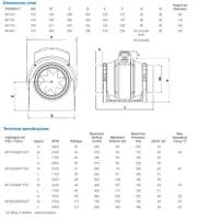 Manrose MF200S In-Line Mixed Flow 200mm Extractor Fan