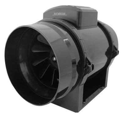 Manrose MF200T In-Line Mixed Flow 200mm Extractor Fan with Timer