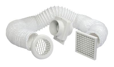Manrose Primero FD100T In-Line Shower Extractor Fan Kit with Timer 100mm