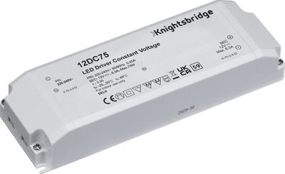 ML Accessories 12DC75 IP20 12V 75W DC LED Driver - Constant Voltage
