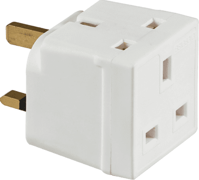 ML Accessories 1350 13A 2-Way Mains Unfused Adaptor - 10 Pack