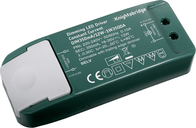 ML Accessories 1W350DA IP20 350mA 12W LED Dimmable Driver - Constant Current