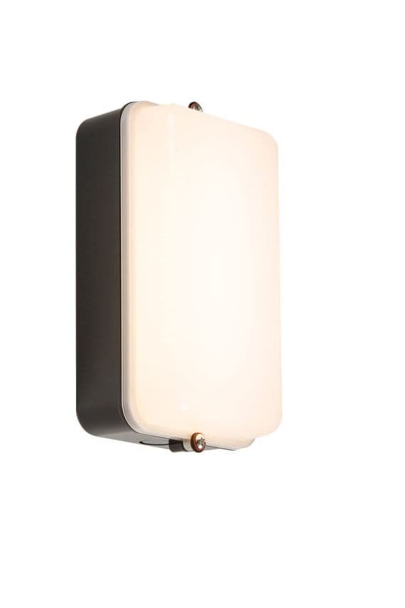 ML Accessories AMLEDB 230V IP54 5W LED Security Bulkhead Black Base Opal Diffuser Cool White 4000K