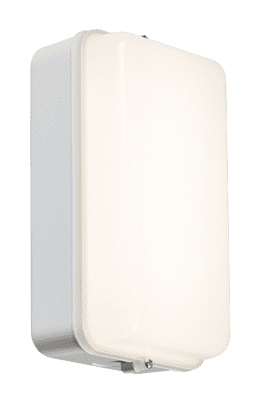 ML Accessories AMLEDW 230V IP54 5W LED Security Bulkhead White Base Opal Diffuser Cool White 4000K