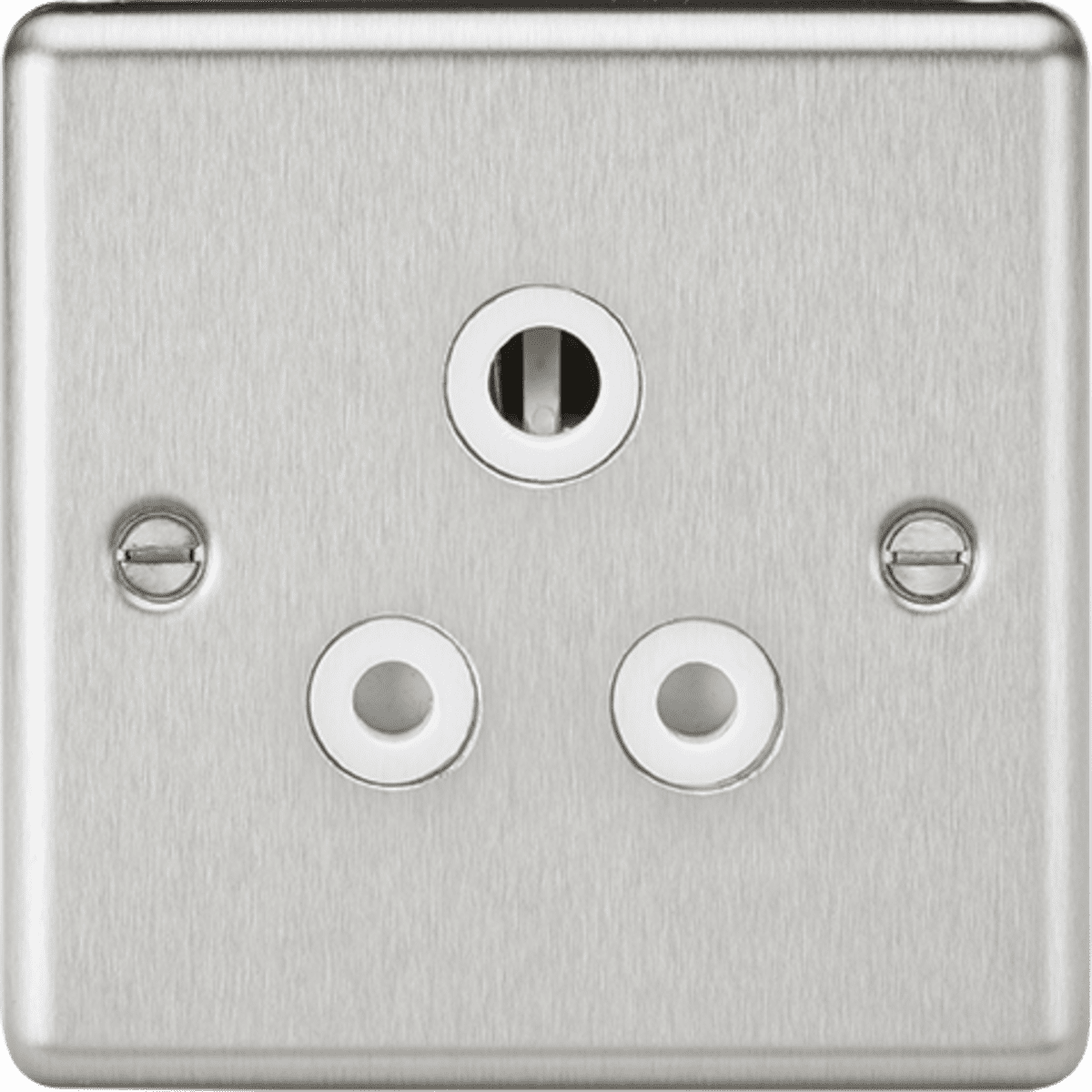 ML Accessories CL5ABCW 5A Unswitched Socket - Rounded Edge Brushed ...