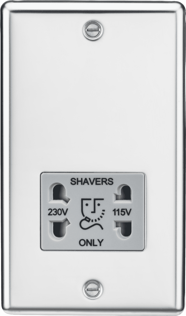 ML Accessories CL89PCG 115- Dual Voltage Shaver Socket with Grey Insert ...