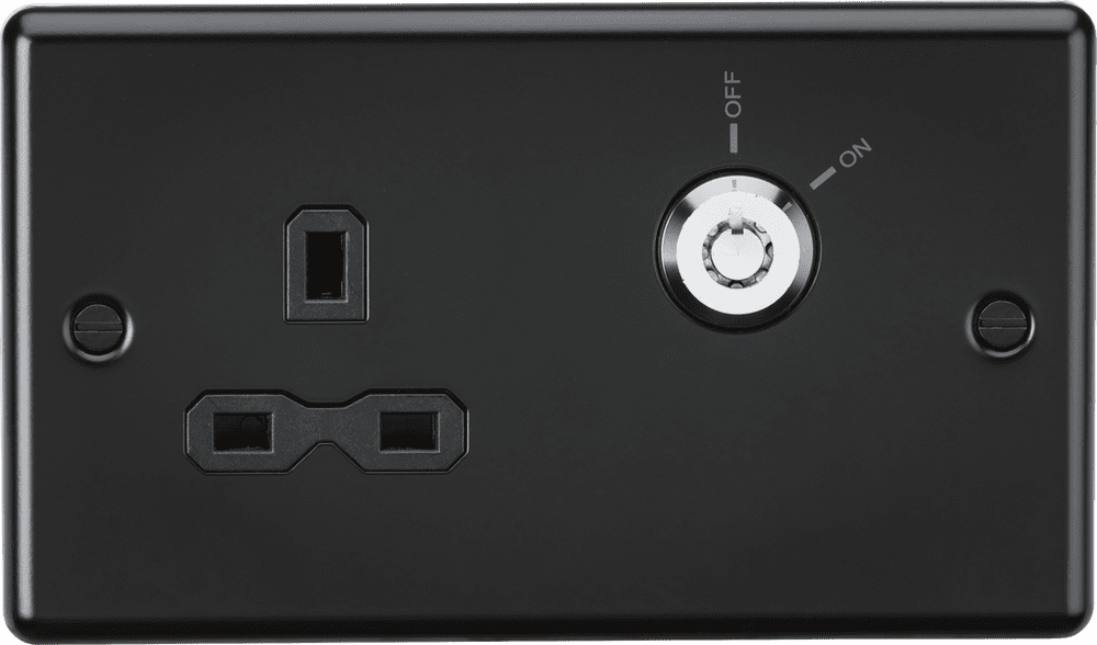 ML Accessories CL9LOCKMB 13A DP Key Lockable Socket 2G Plate - Matt ...