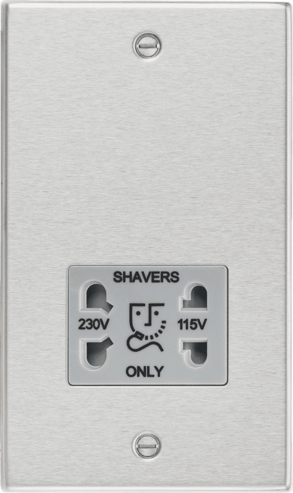 ML Accessories CS89BCG Dual Voltage Shaver Socket with Grey Insert ...