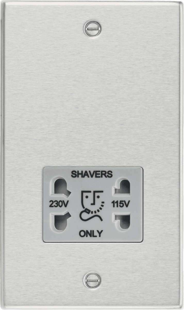 ML Accessories CS89BCG Dual Voltage Shaver Socket with Grey Insert ...