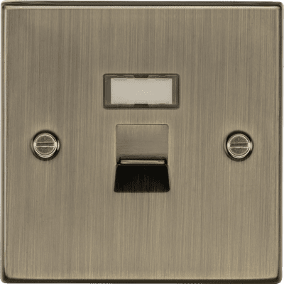 ML Accessories CSC6AB UTP CAT6a RJ45 Network Outlet - Antique Brass