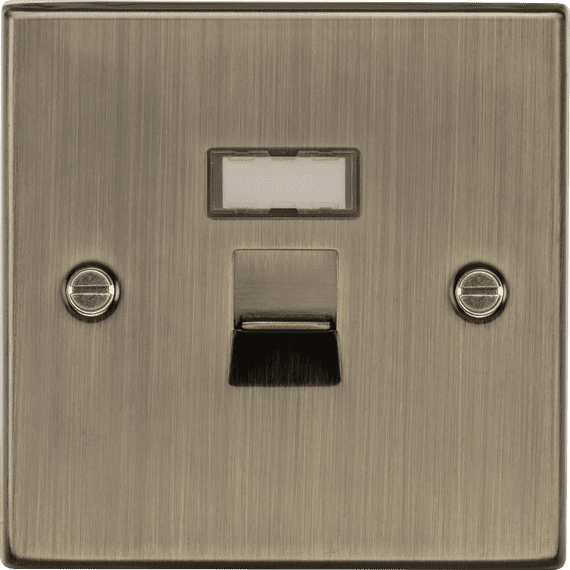 ML Accessories CSC6AB UTP CAT6a RJ45 Network Outlet - Antique Brass