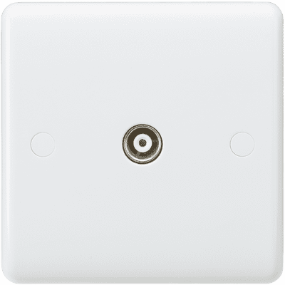 ML Accessories CU0120 Curved Edge Coax TV Outlet isolated