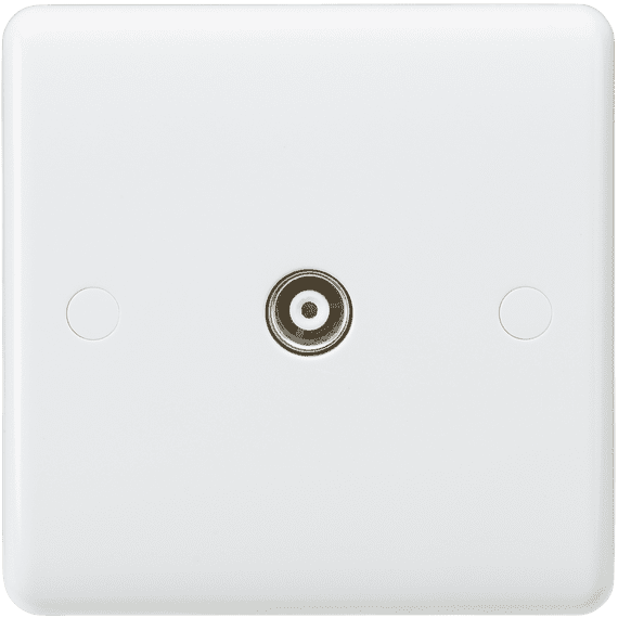 ML Accessories CU0120 Curved Edge Coax TV Outlet isolated