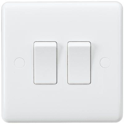 ML Accessories CU3000 Curved Edge 10AX 2G 2-Way Switch