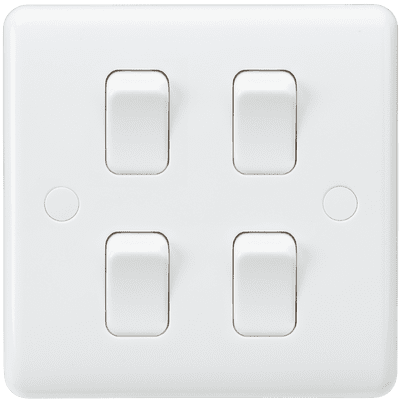 ML Accessories CU4101 Curved Edge 10AX 4G 2-Way Switch on single Plate