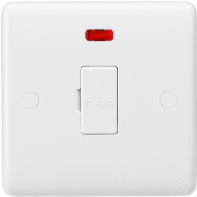 ML Accessories CU6000N Curved Edge 13A Fused Spur Unit with Neon