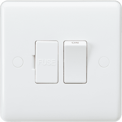 ML Accessories CU6300F Curved Edge 13A Switched Fused Spur Unit with Flex Outlet from Base