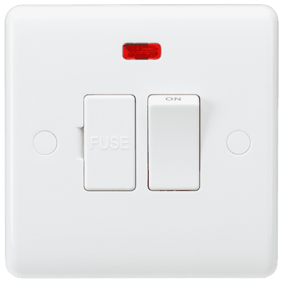 ML Accessories CU6300N Curved Edge 13A Switched Fused Spur Unit with Neon