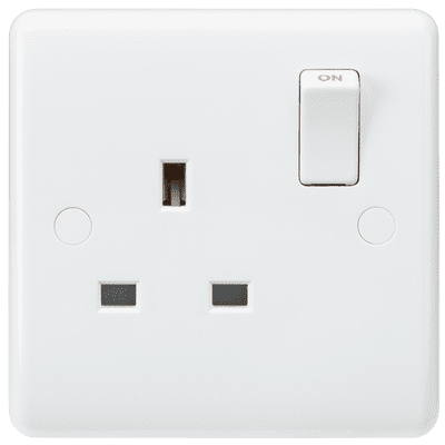ML Accessories CU7000 Curved Edge 13A 1G DP Switched Socket