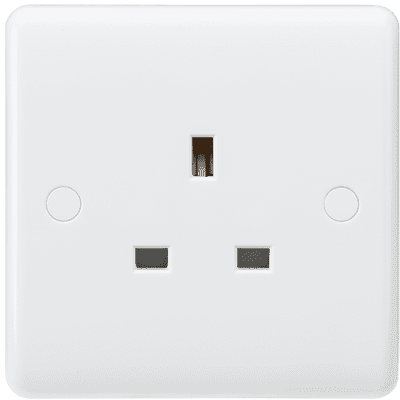 ML Accessories CU7000U Curved Edge 13A 1G Unswitched Socket