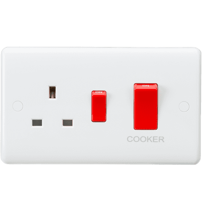 ML Accessories CU8333 Curved Edge 45A DP Switch and 13A Switched Socket