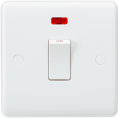 ML Accessories CU8341N Curved Edge 20A DP Switch with Neon
