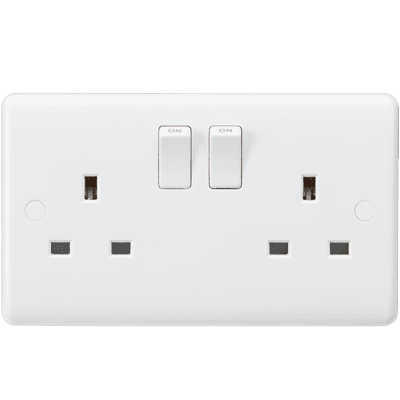 ML Accessories CU9000 Curved Edge 13A 2G DP Switched Socket