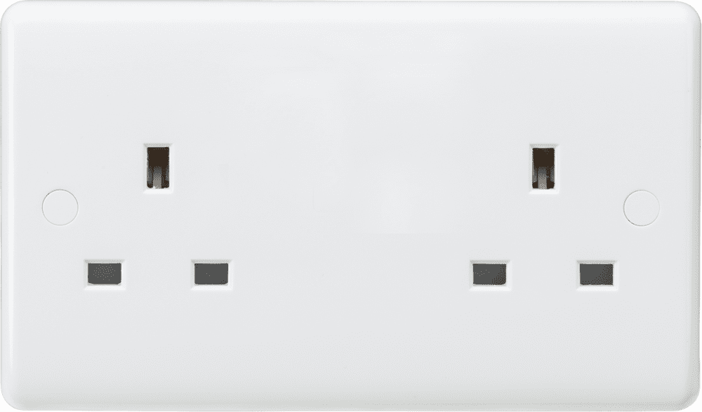 ML Accessories CU9000U Curved Edge 13A 2G Unswitched Socket