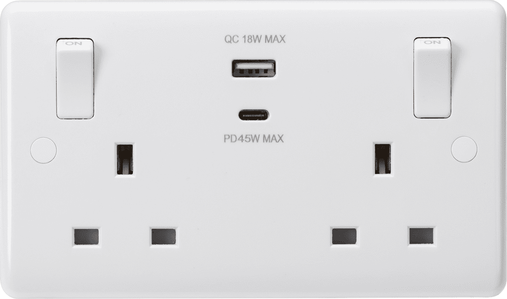 ML Accessories CU9003 13A 2G Switched socket with outboard rockers and ...
