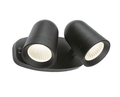 ML Accessories FLTB 230V IP65 18W LED Black Twin Spot Floodlight
