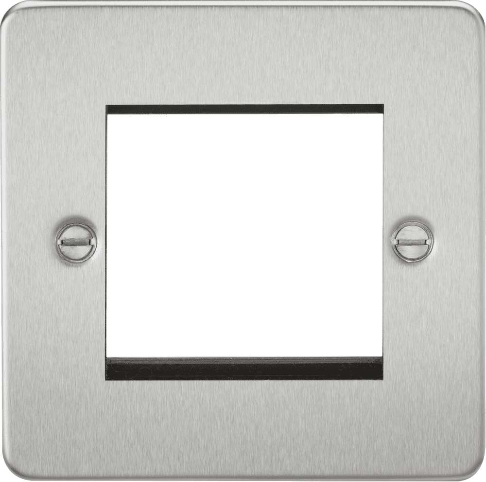 ML Accessories FP2GBC Flat Plate 2G modular faceplate - brushed chrome