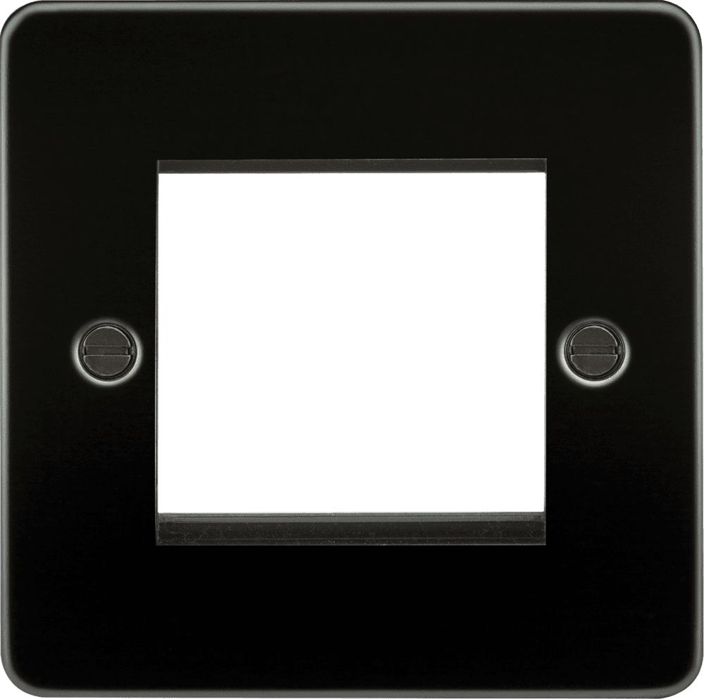 ML Accessories FP2GGM Flat Plate 2G modular faceplate - gunmetal