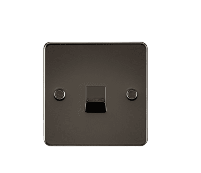 ML Accessories FP7300GM Flat Plate Telephone Master Socket - Gunmetal