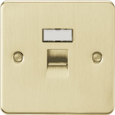 ML Accessories FPC6BB UTP CAT6a RJ45 Network Outlet - Brushed Brass